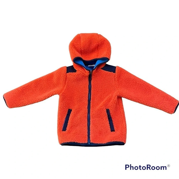 Hanna Andersson Winter Zip Up Hoodie Fleece Sherpa Thick Jacket Coat size 120